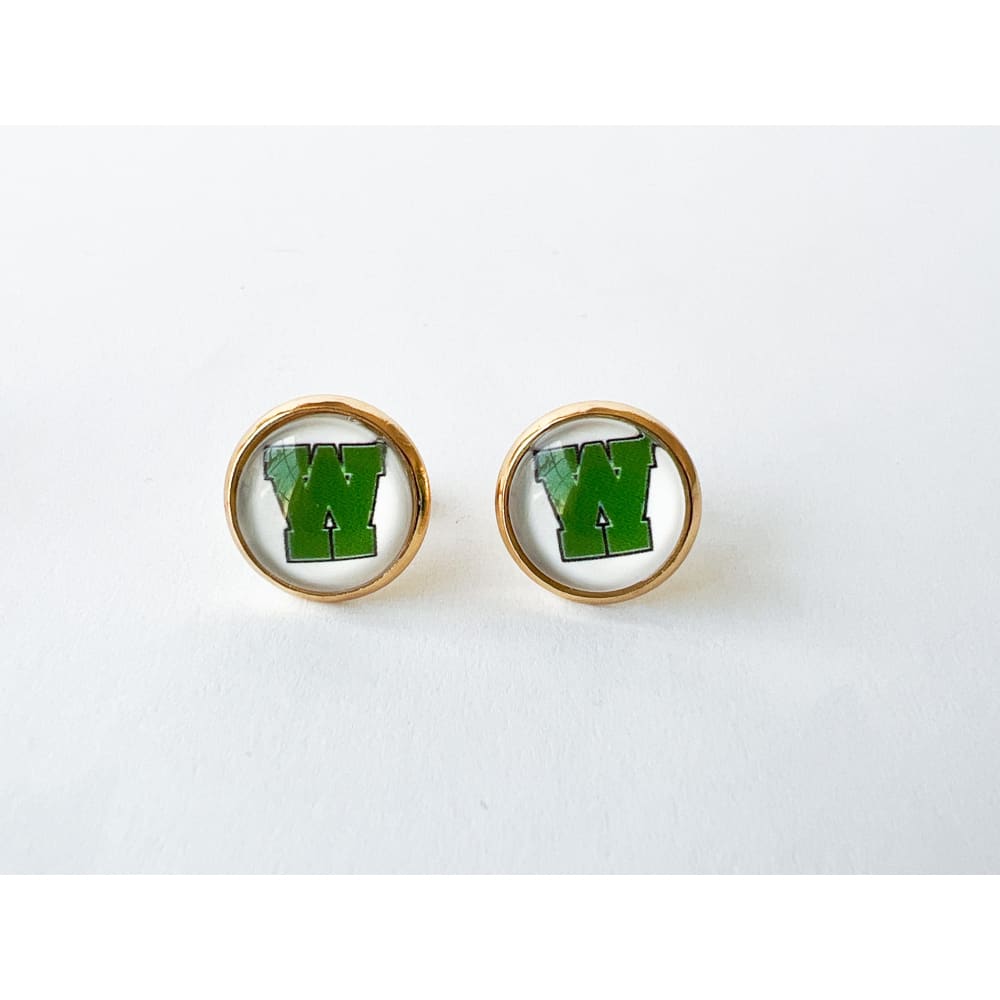 Westlake Demons School Studs - Gold