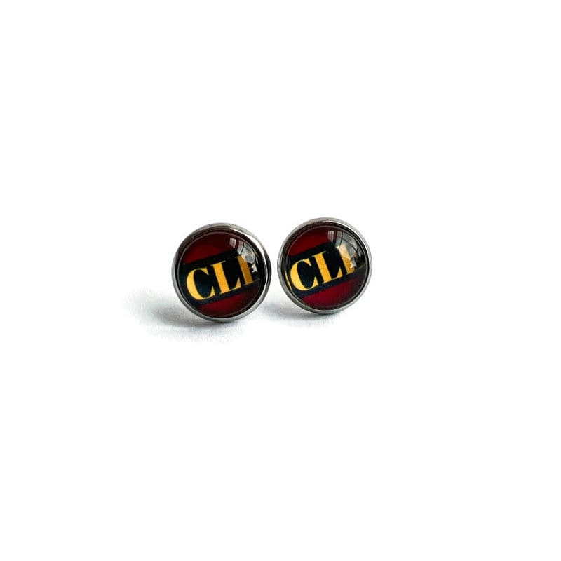 Wine CLE Studs - Silver / CLE