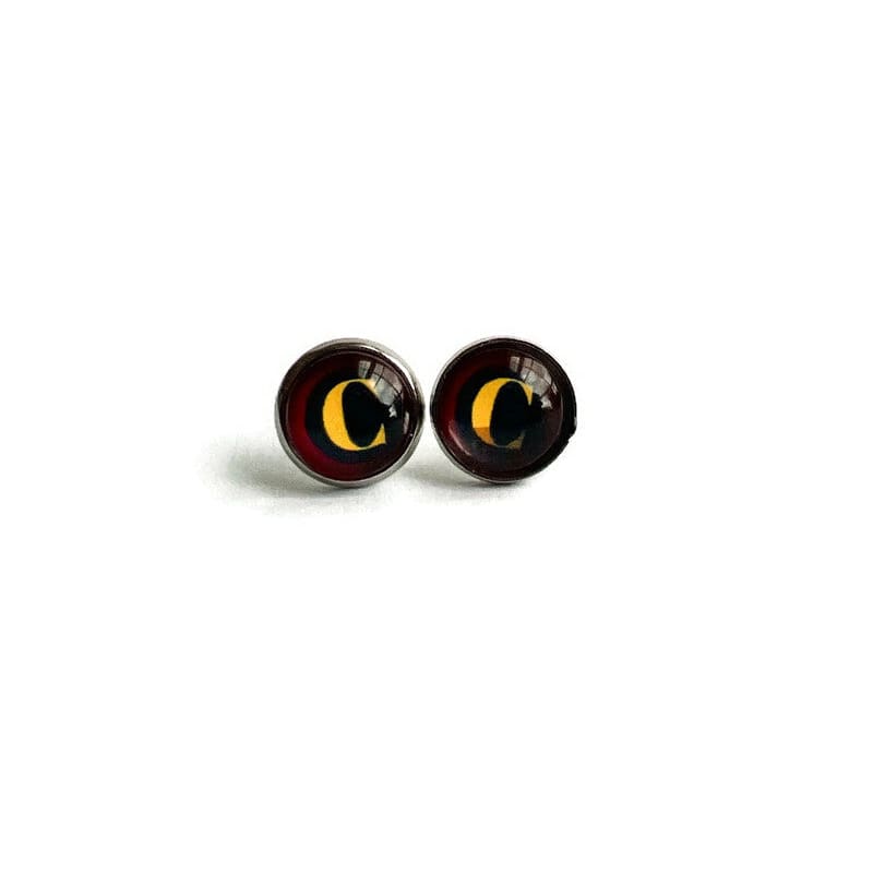 Wine CLE Studs - Silver / C